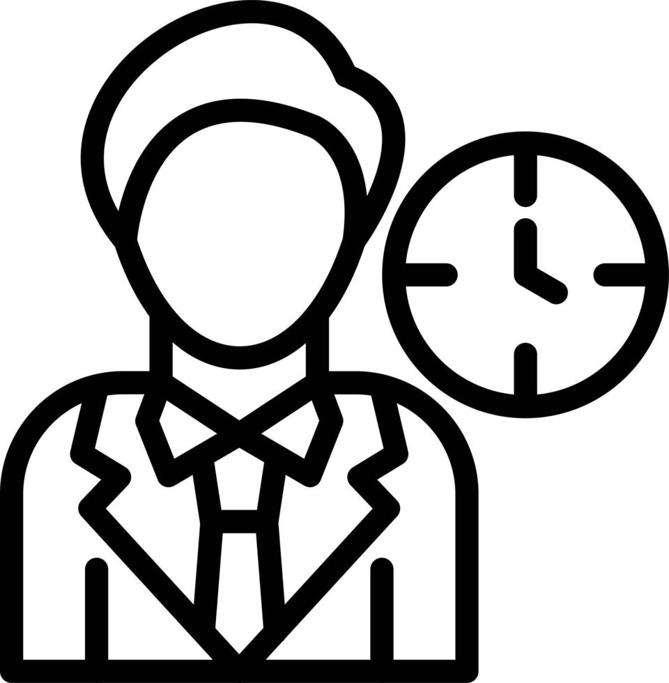 Work Time Vector Icon Style