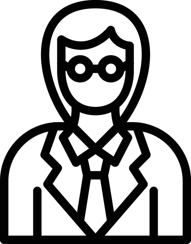 Female Professor Vector Icon Style