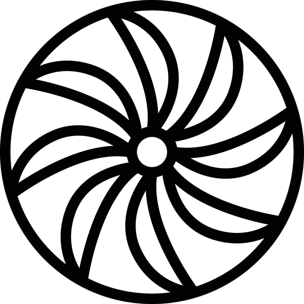 Plane Turbine Vector Icon Style