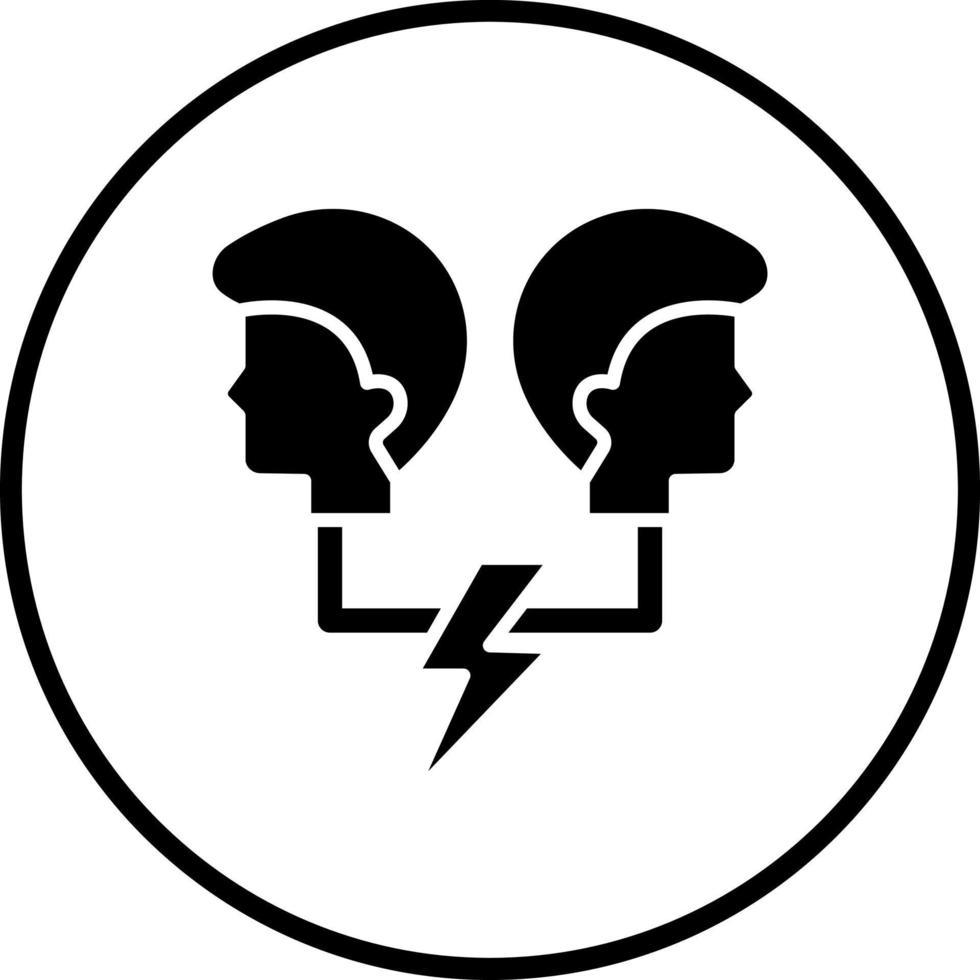 Conflicting Thoughts Vector Icon Style