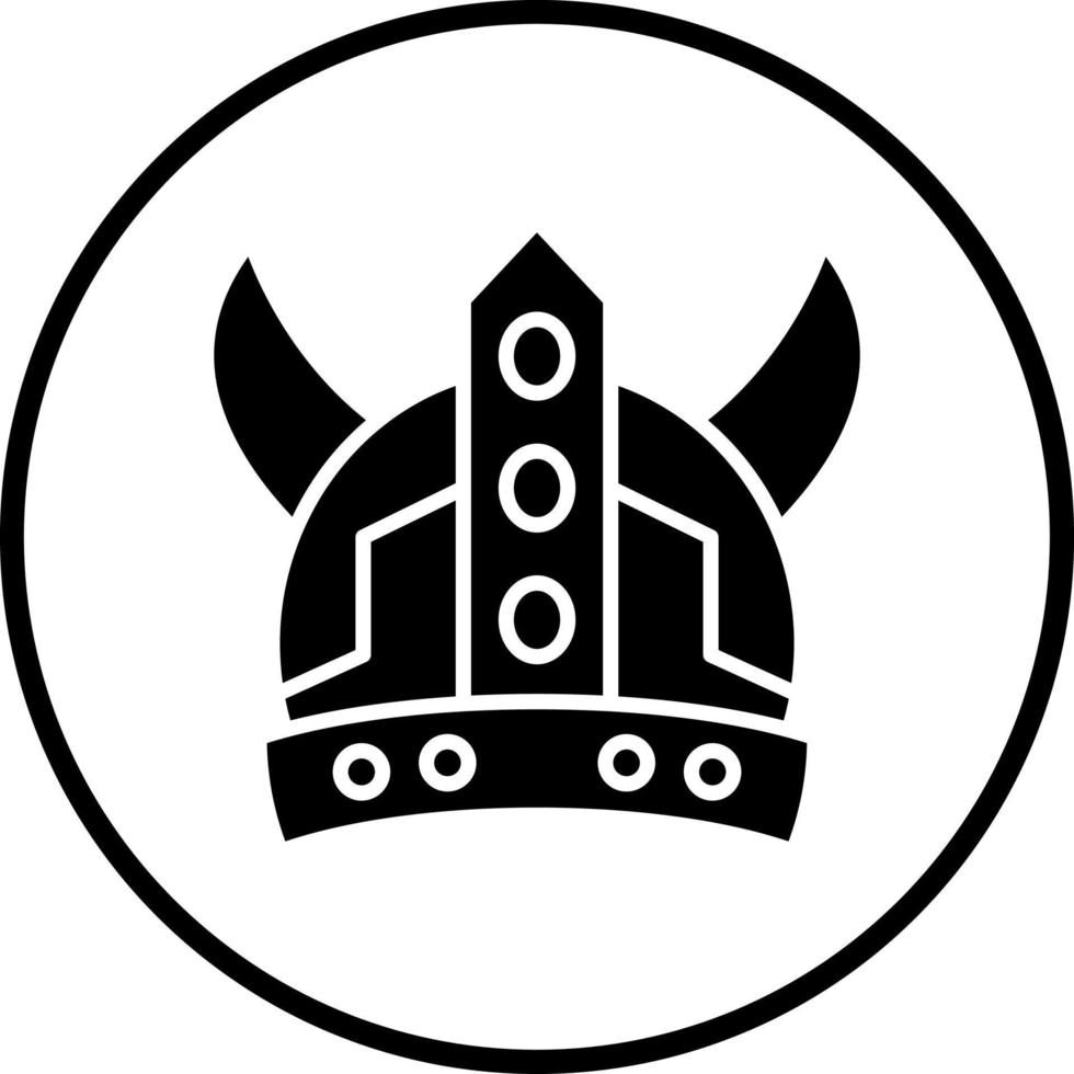 Viking Helmet Vector Icon Style