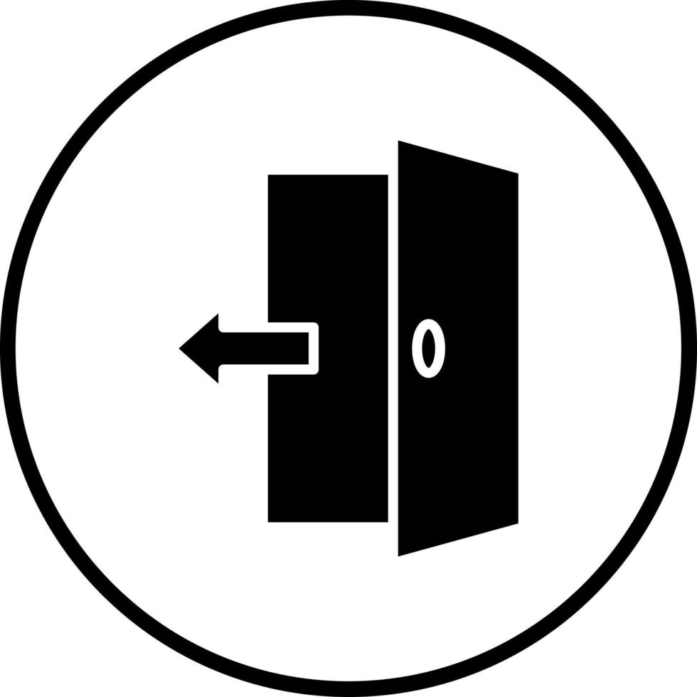 Exit Door Vector Icon Style