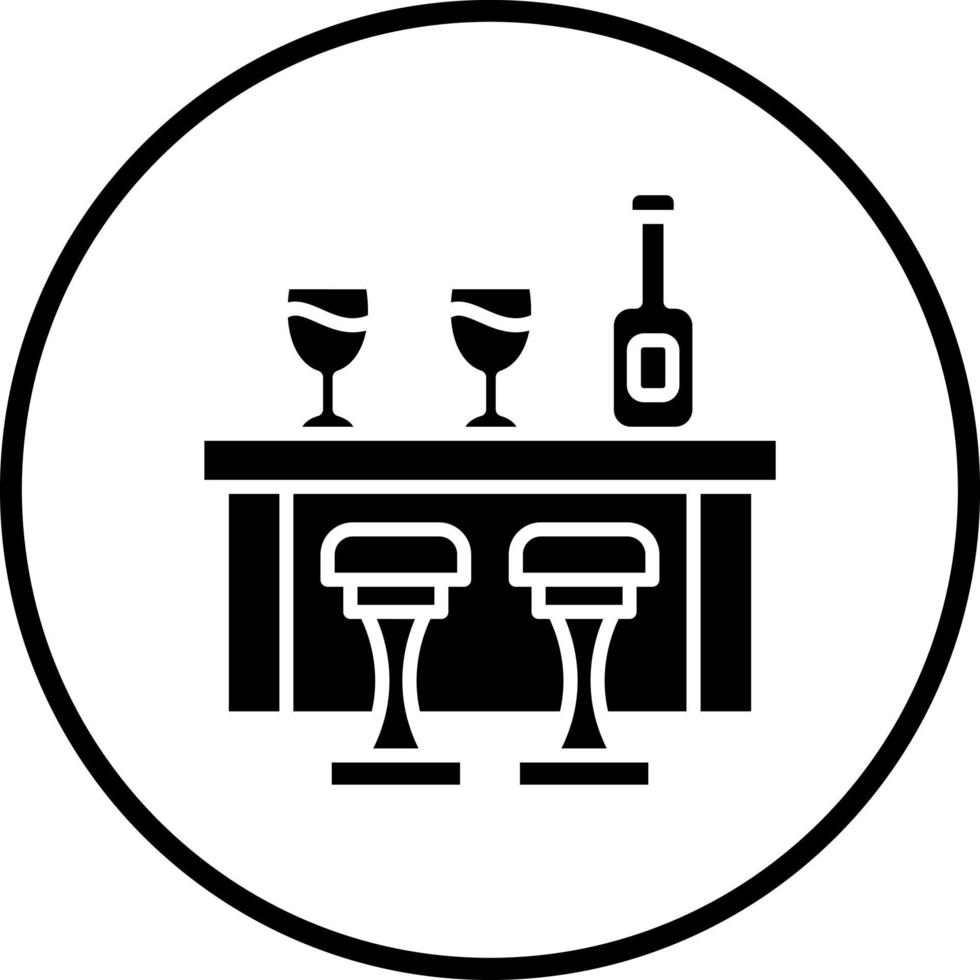 bar mostrador vector icono estilo