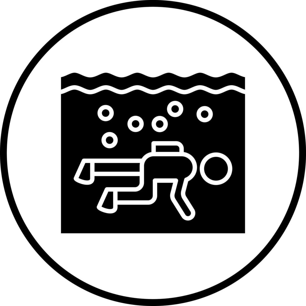 Drift Diving Vector Icon Style