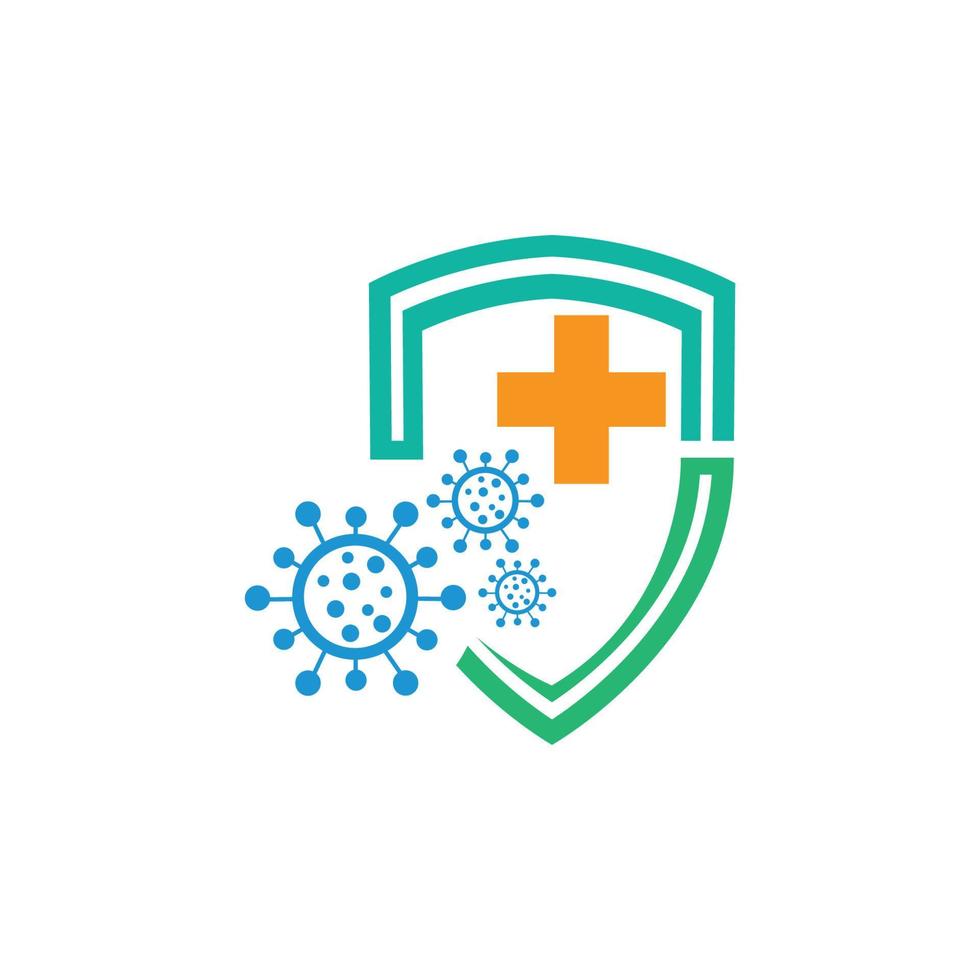 Virus protection logo images illustration design vector