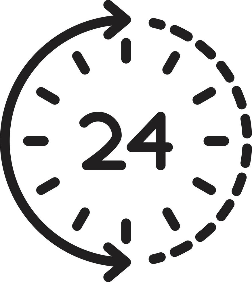 Vector Design 24 Hours Icon Style