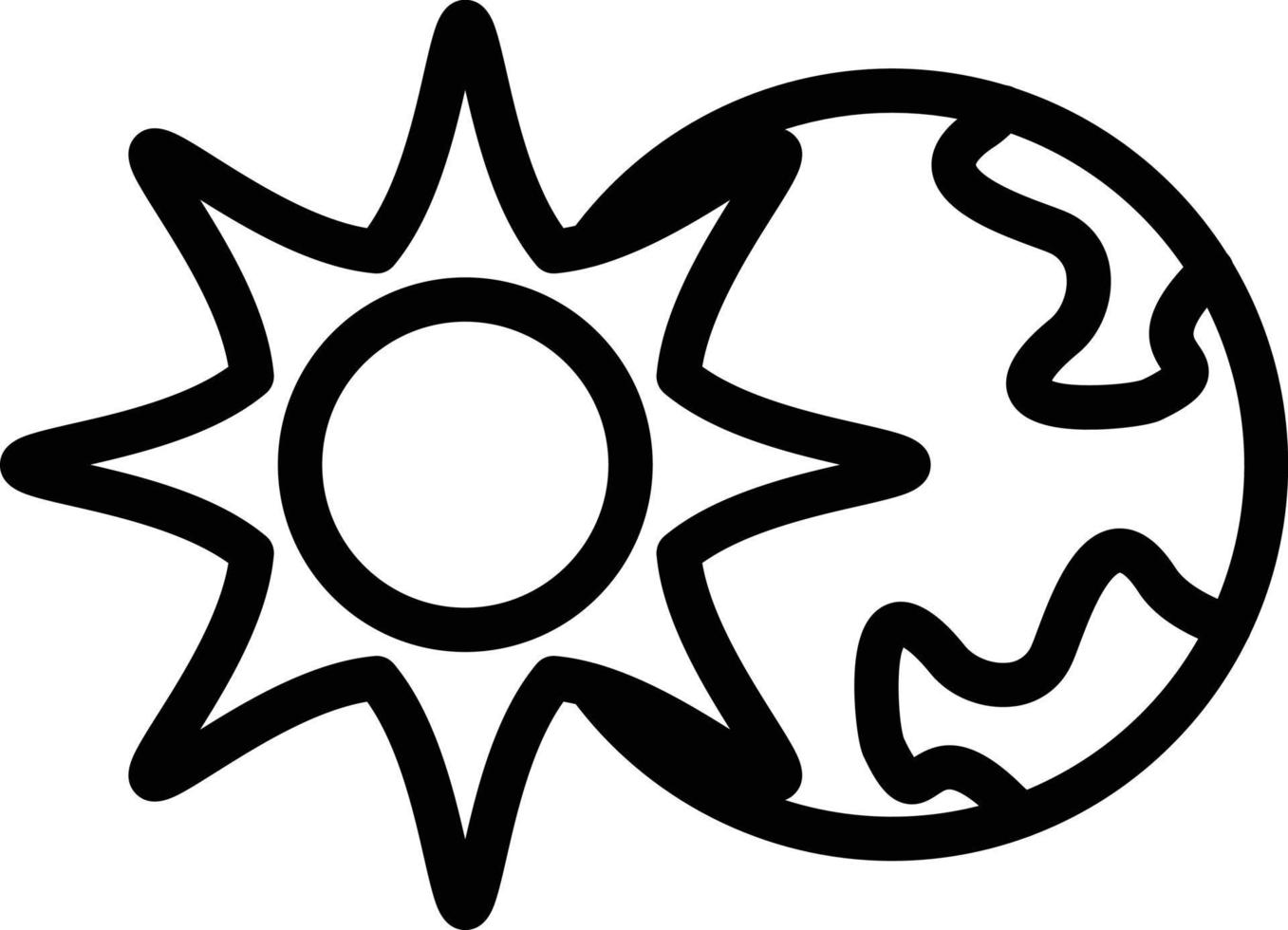 Solar Eclipse Vector Icon Style