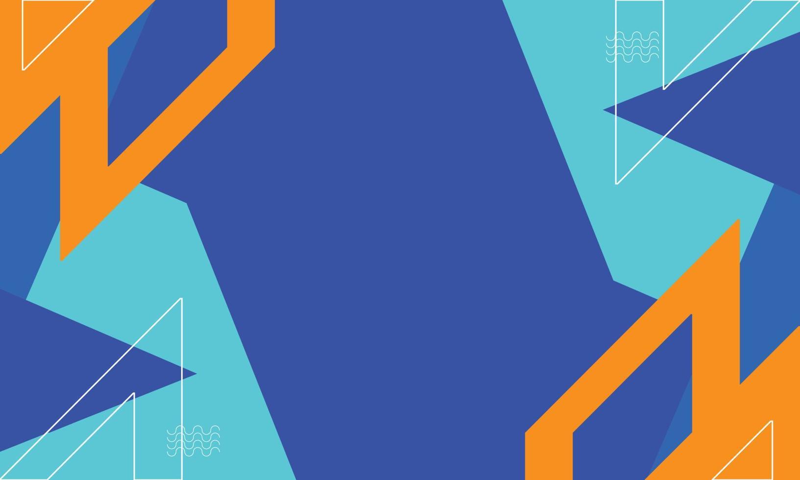 Abstract geometric background with blue and orange colors. Modern colorful abstract background design. Blue and orange geometric abstract background vector