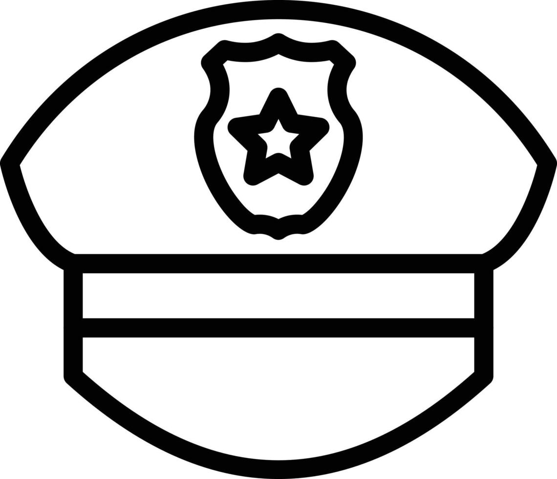 Vector Design Police Cap Icon Style