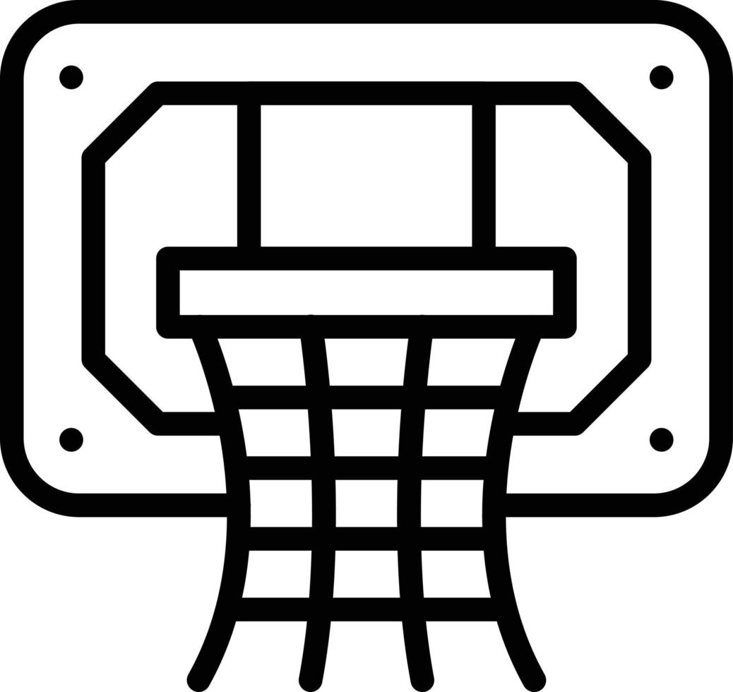 baloncesto aro vector icono estilo
