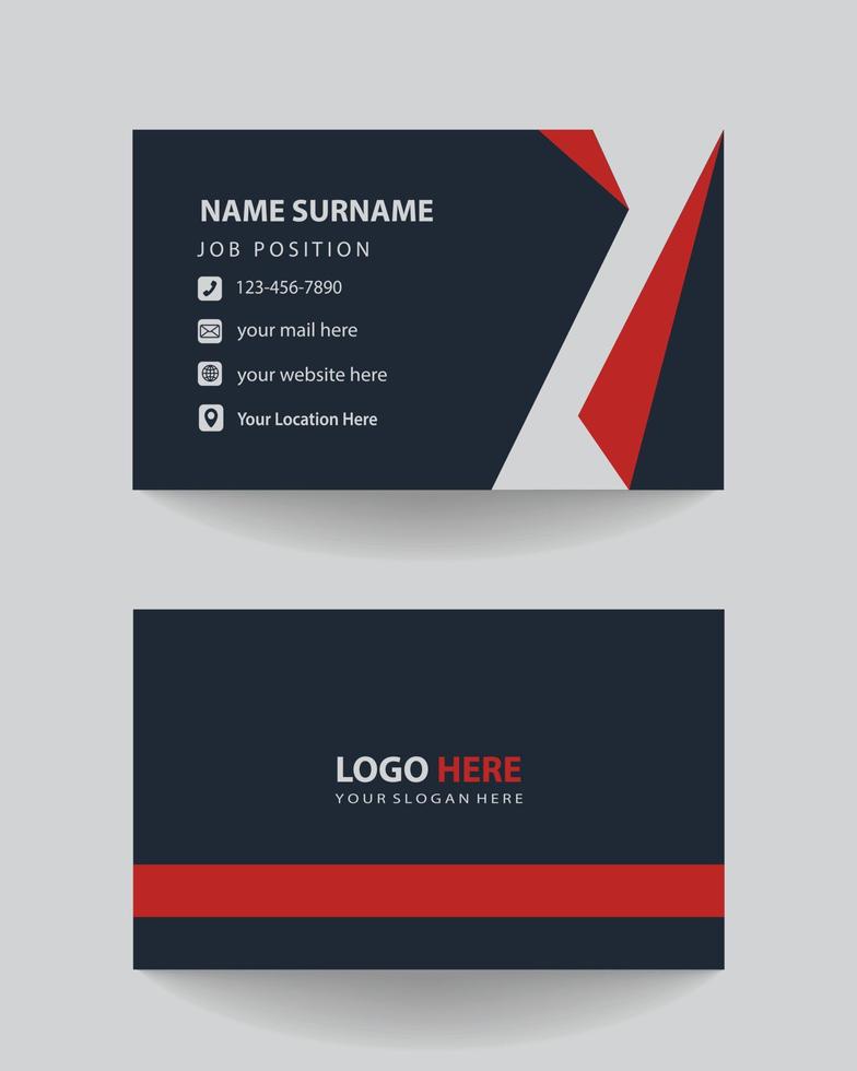 free creative business card design. clean and modern business card template. vector