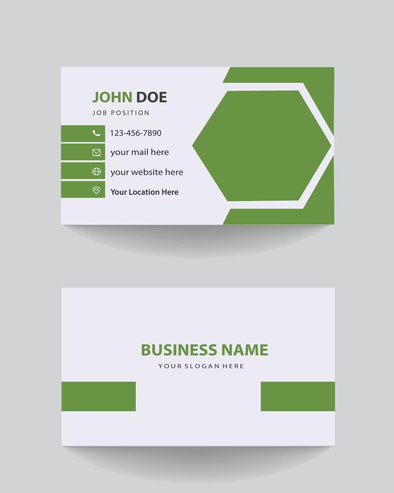 free corporate business card design template. vector