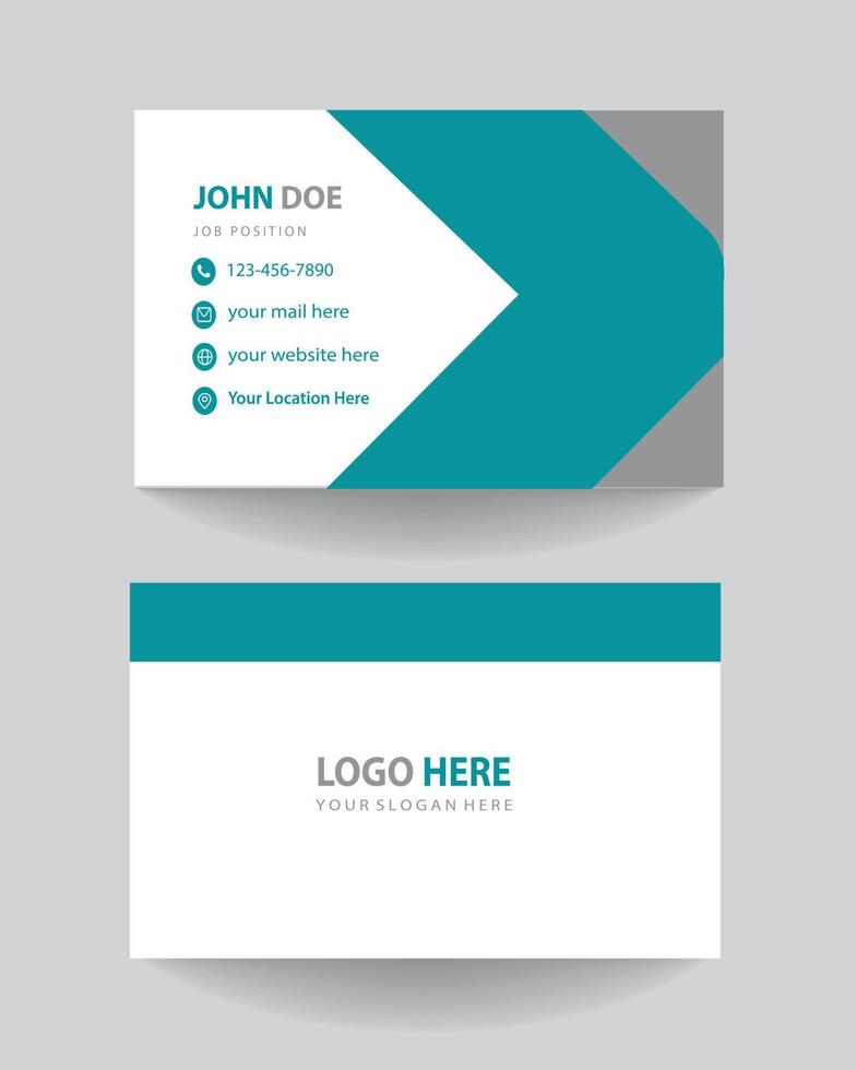 free creative business card design. clean and modern business card template. vector