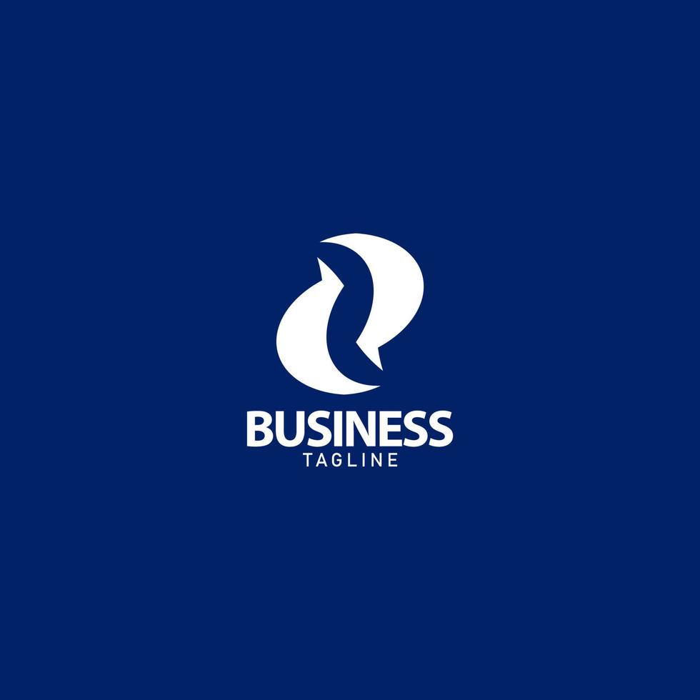 business company logo simple modern geometric design vector