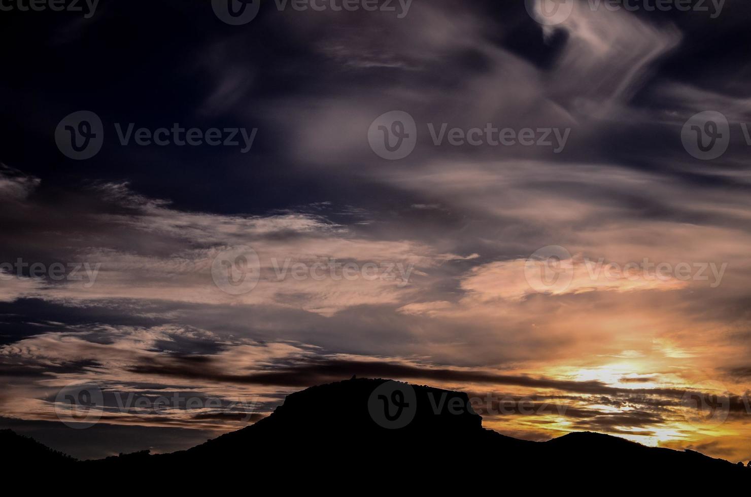 Colourful sky at sunset photo