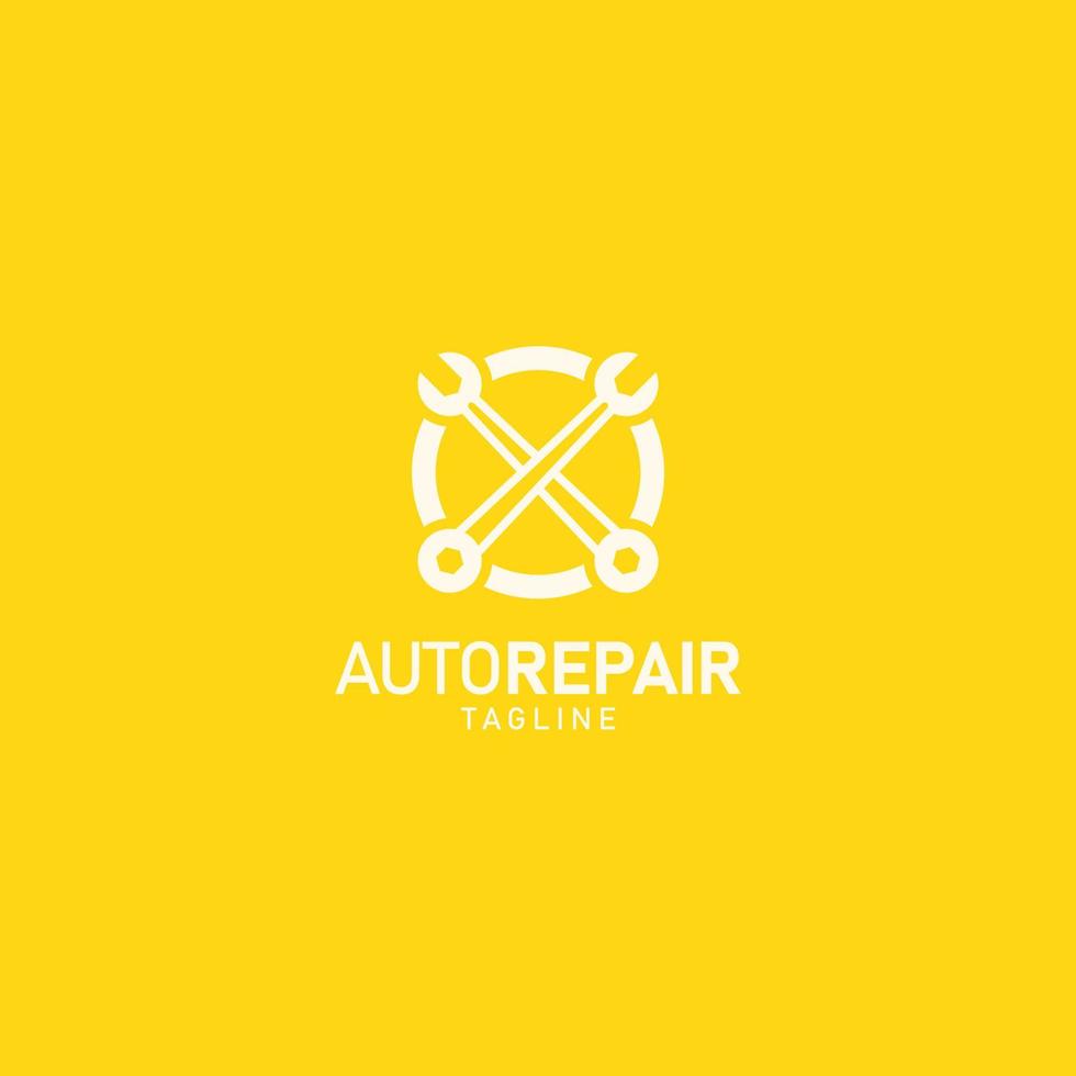 auto repair store brand company logo simple design vector