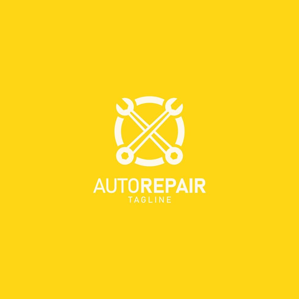 auto repair store brand company logo simple design vector