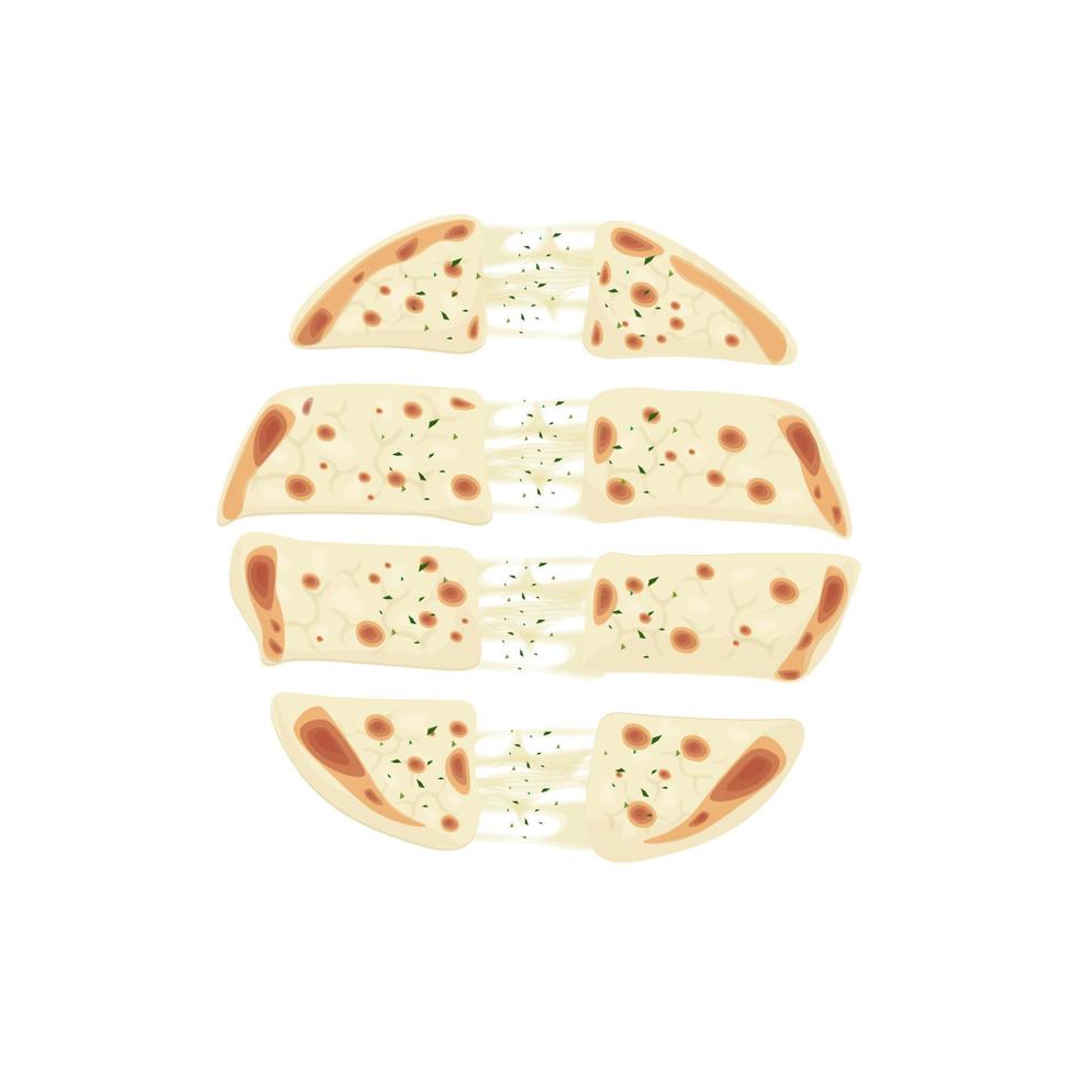 Korean Cheese potato bread illustration logo vector