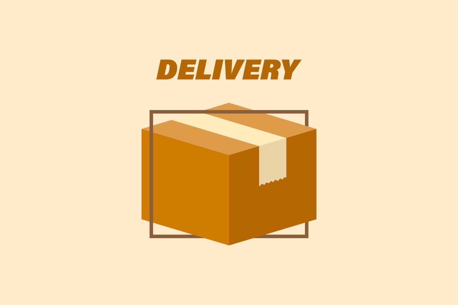 Cardboard vector flat, shipping, packaging, delivery flat design vector illustration