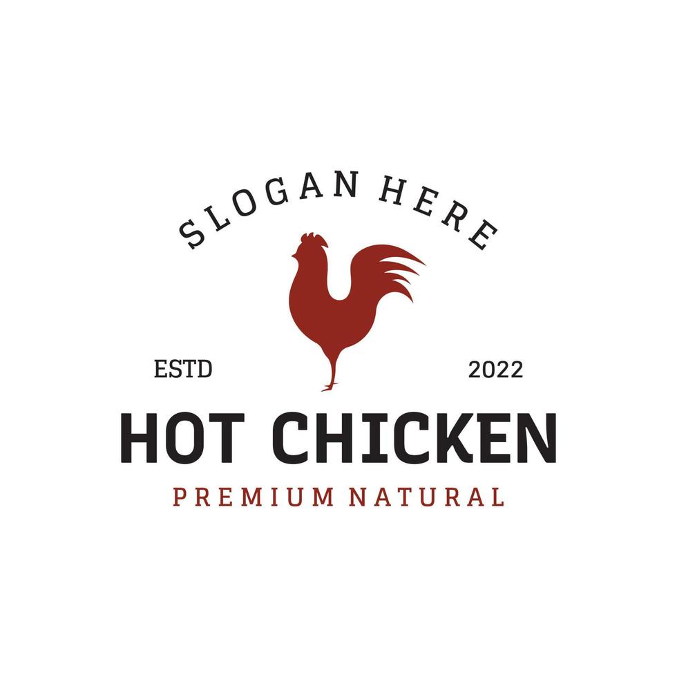 Hot chicken and chicken leg logo template design, logo for restaurant, fried chicken,fast food and business. vector