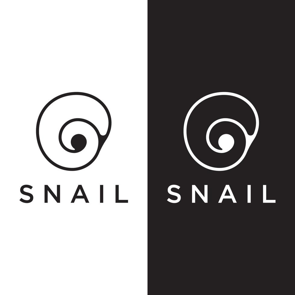 Creative and unique colorful snail and snail shell animal template logo design. vector