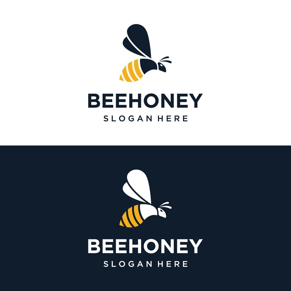 orgánico miel abeja granja logo modelo diseño.logo para negocio, miel tienda,hierbas,etiqueta. vector