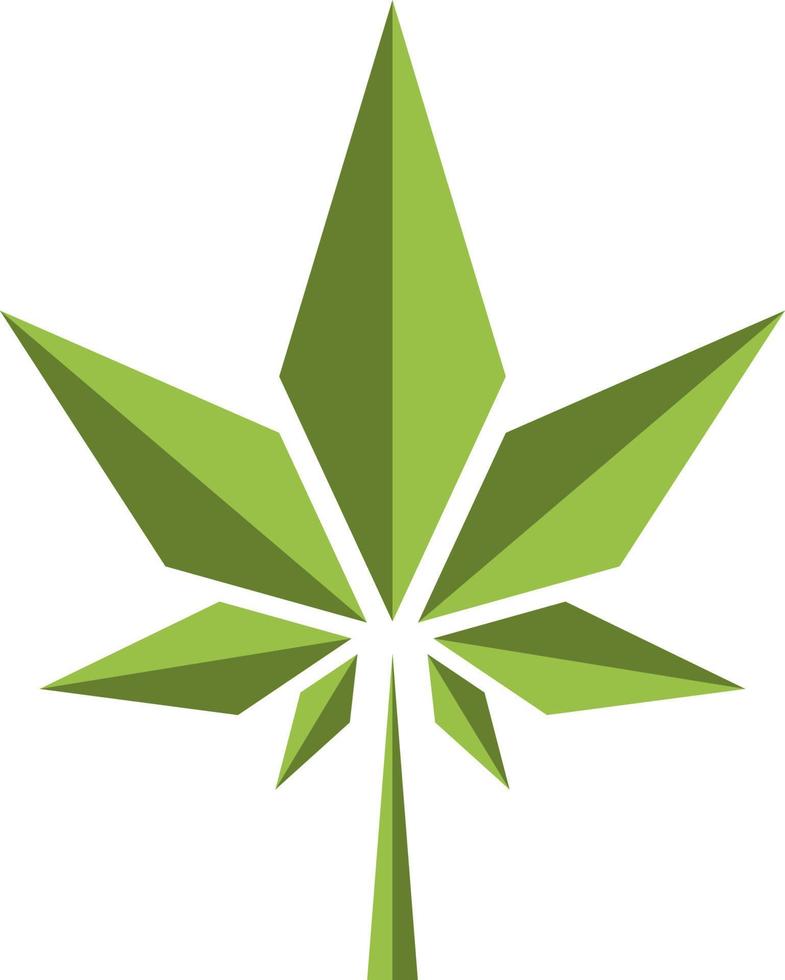 Watercolor cannabis leaf for medical design vector