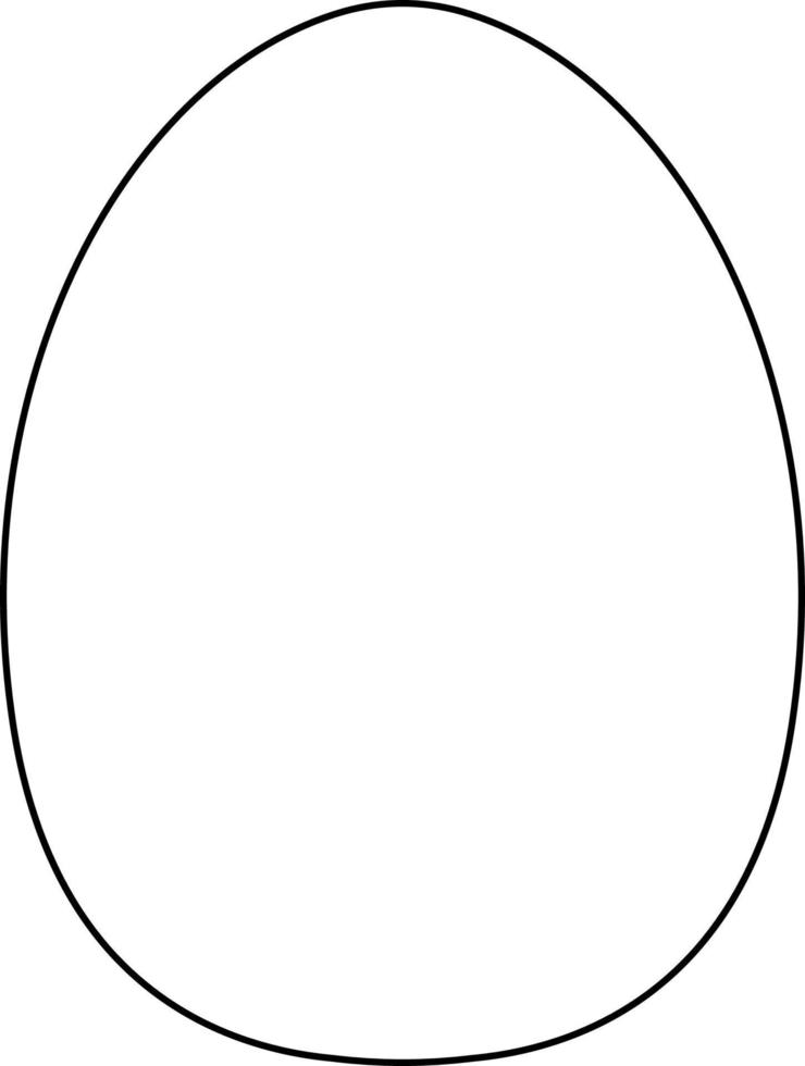 egg  outline shapes template for design vector