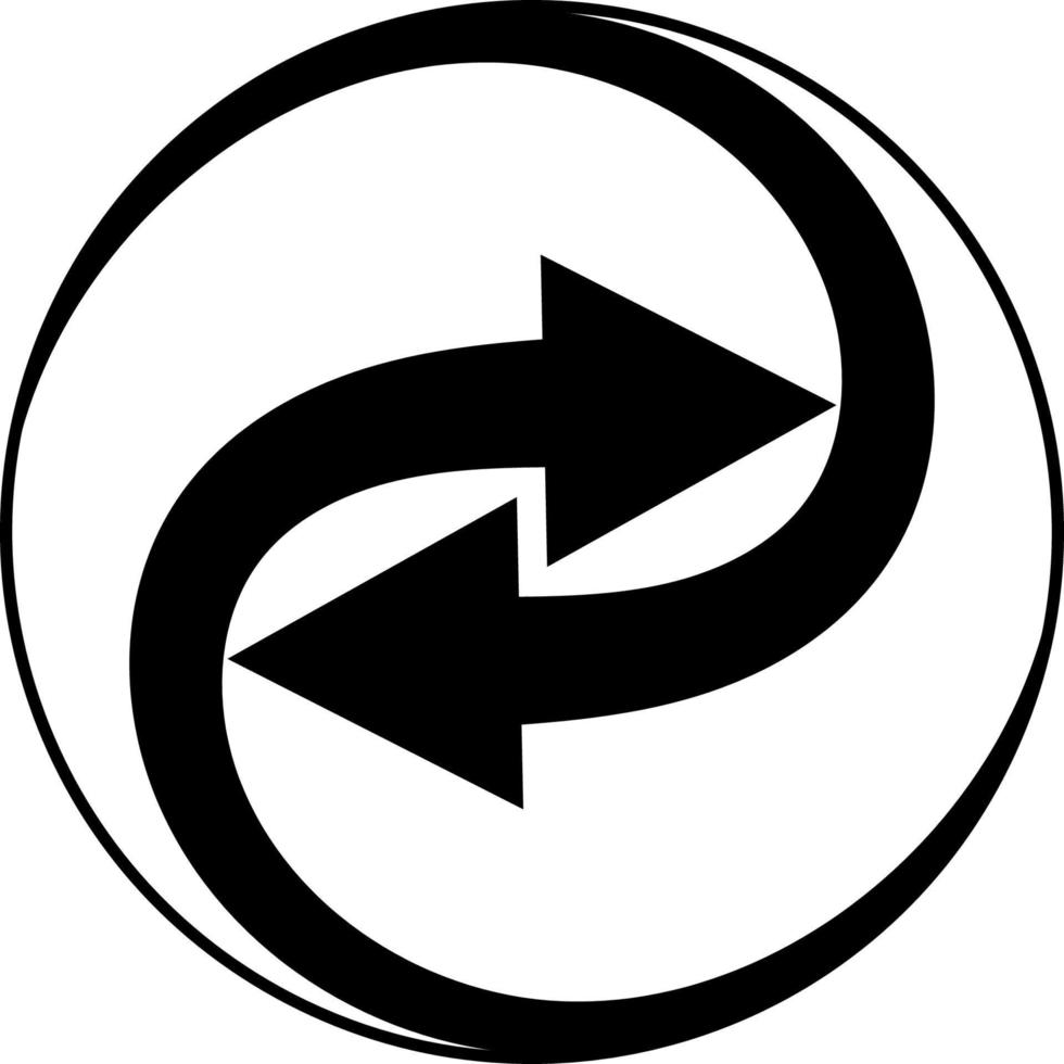 swirling arrows integration sign spin circle vector
