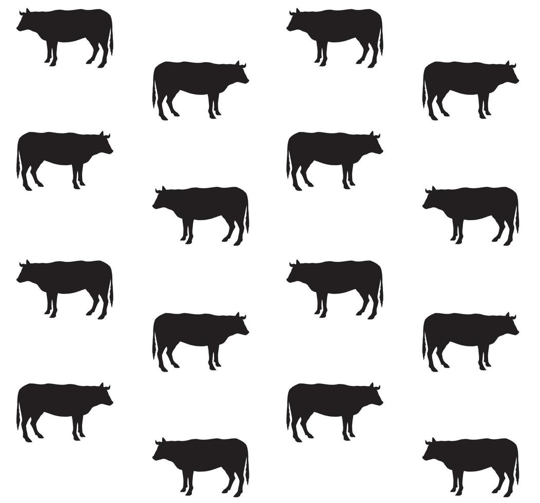 Vector seamless pattern of cow