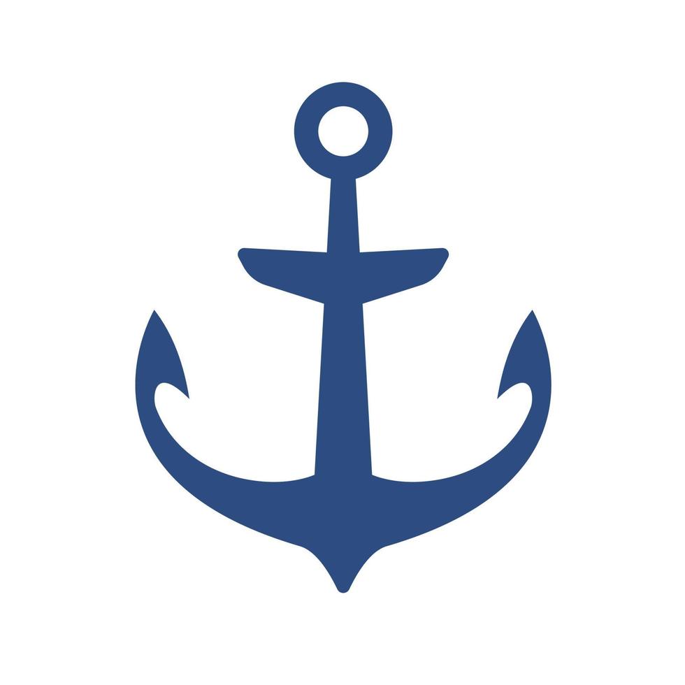 iron anchor icon ocean navigation equipment vector