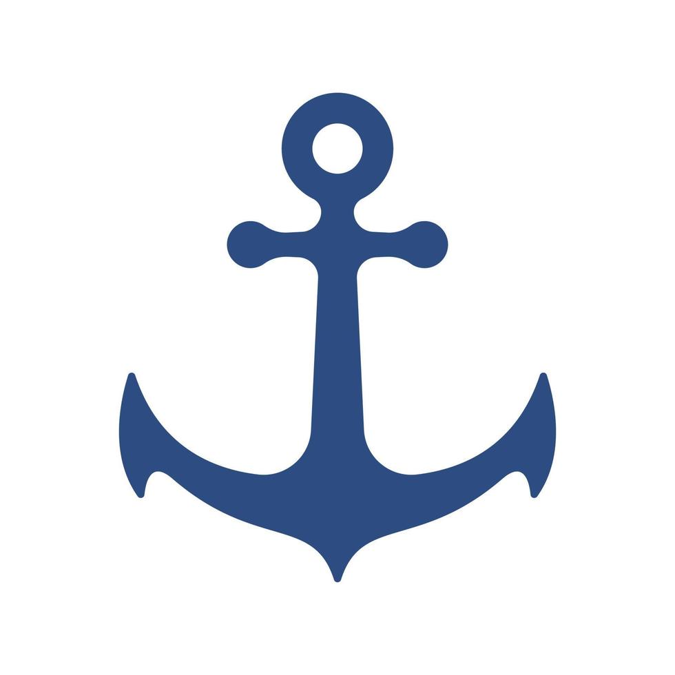 iron anchor icon ocean navigation equipment vector