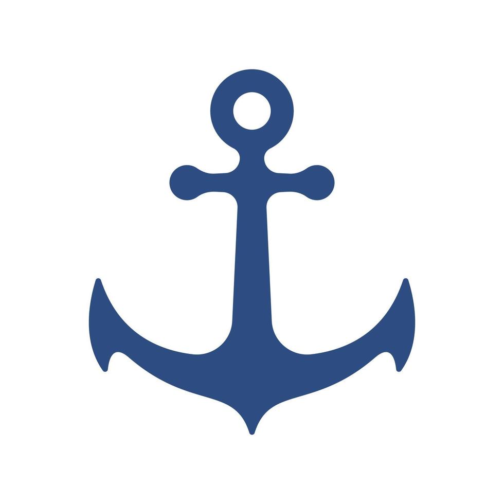 iron anchor icon ocean navigation equipment vector