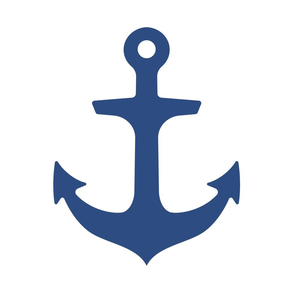 iron anchor icon ocean navigation equipment vector