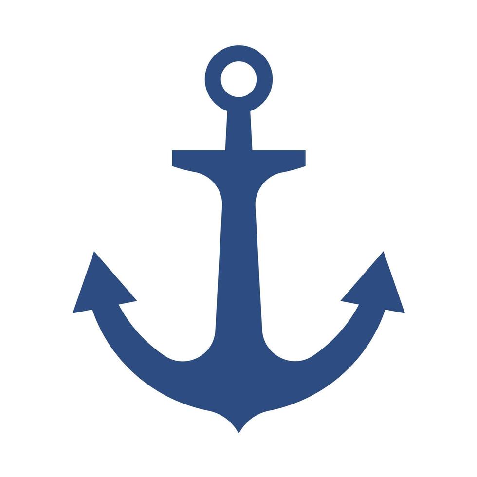 iron anchor icon ocean navigation equipment vector