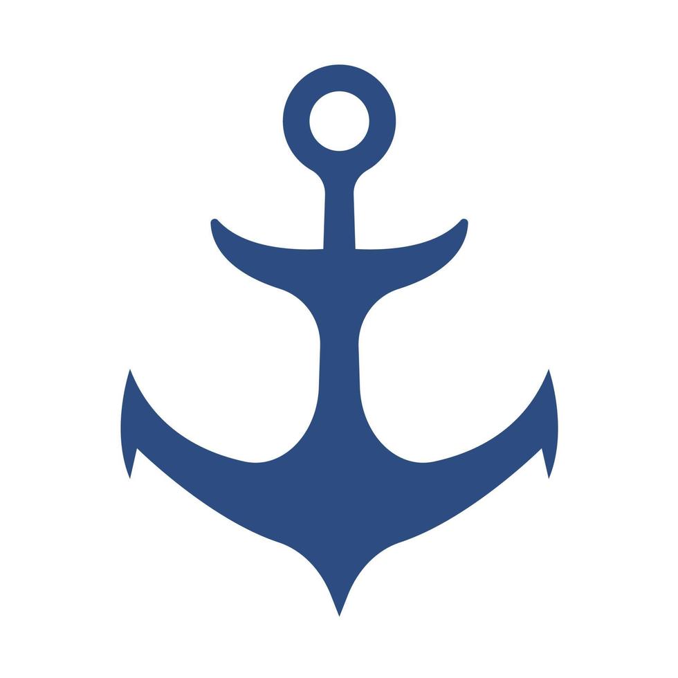 iron anchor icon ocean navigation equipment vector