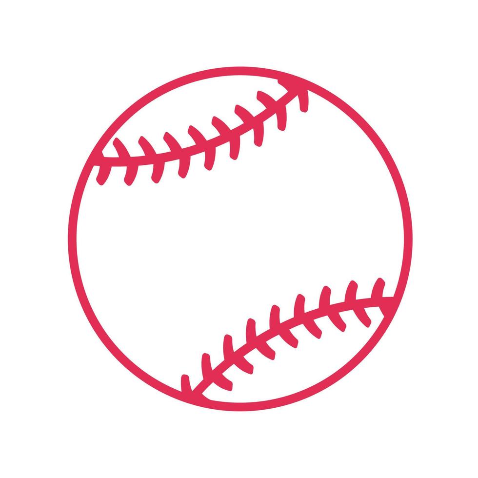 red baseball stitch Popular outdoor sporting events vector
