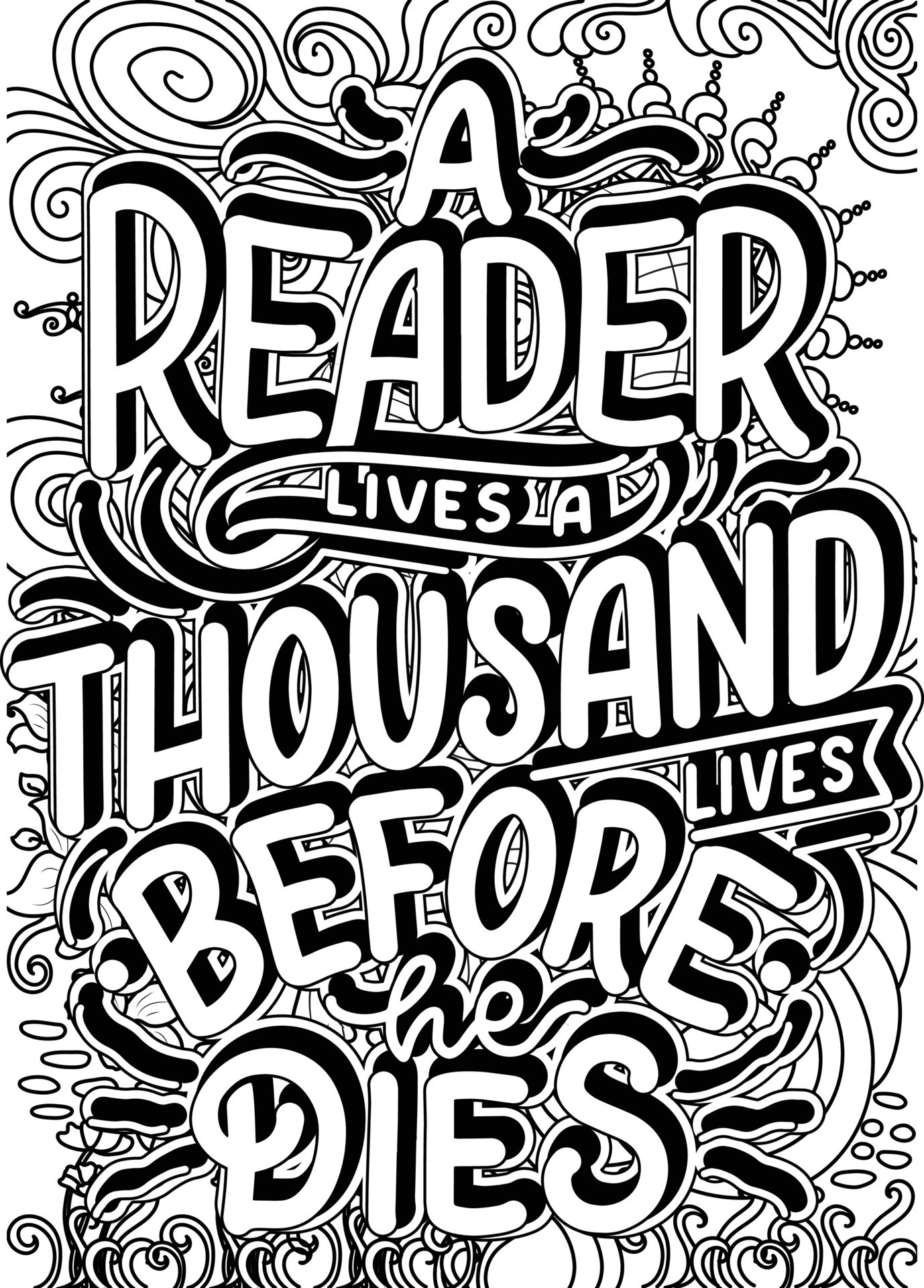 Reader Coloring Page