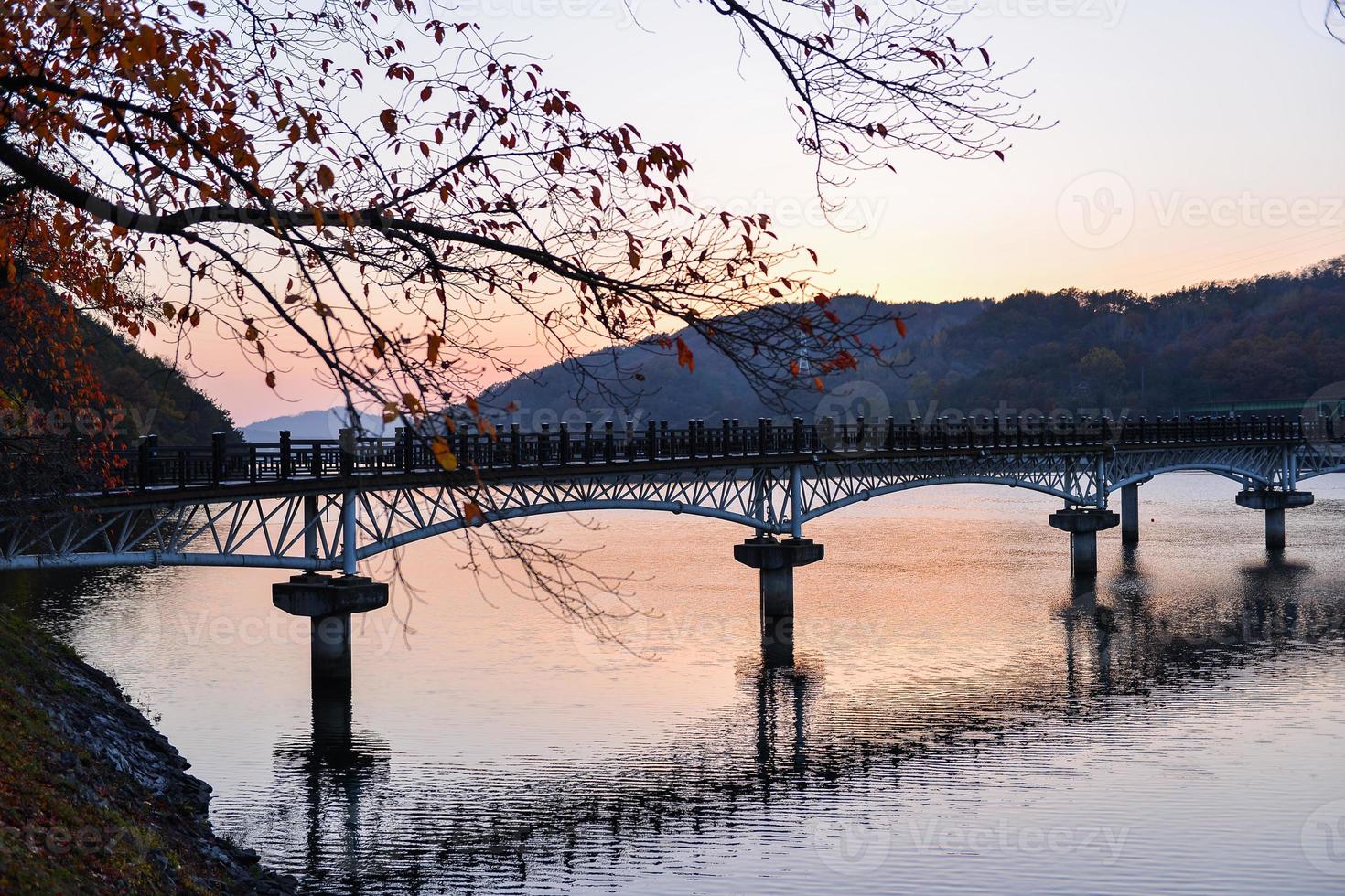 wolyeonggyo puente, de madera puente a andong, sur Corea. foto