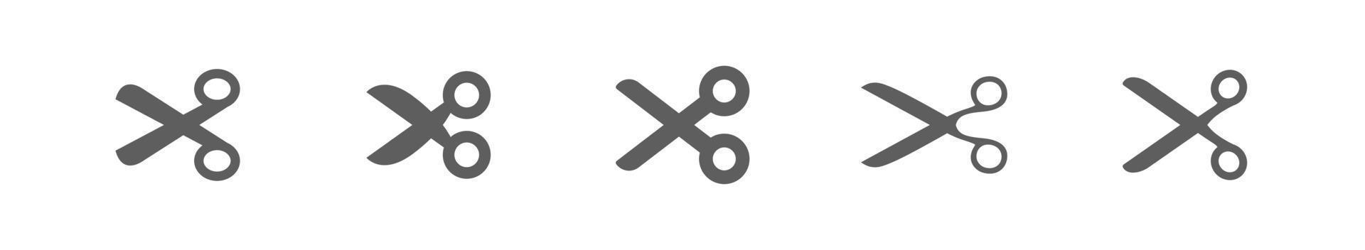 Scissors opened. Simple vector icon.