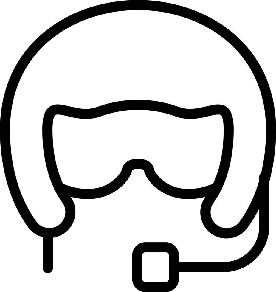 Pilot Helmet Vector Icon Style