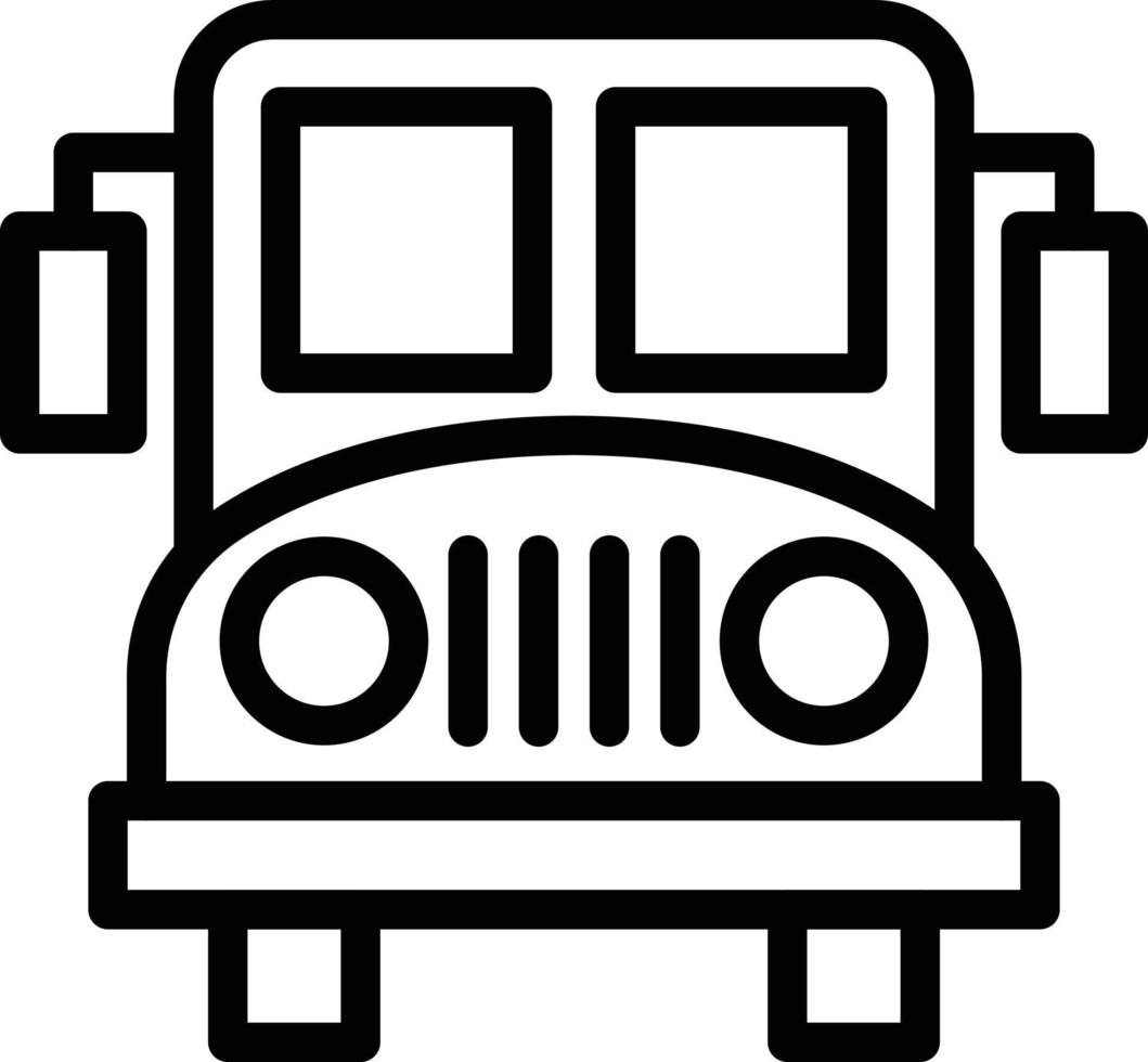 School Bus Vector Icon Style