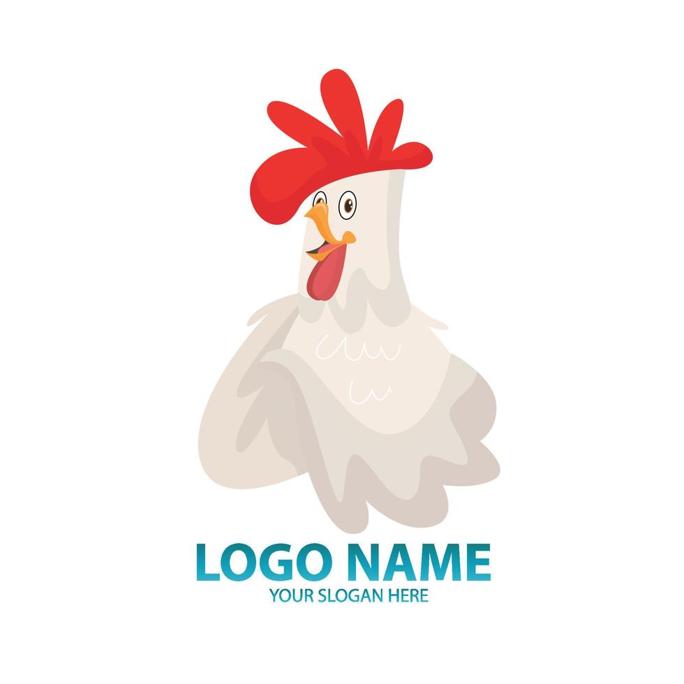 banquete en sabores un inspirado en pollo logo para un comida empresa vector