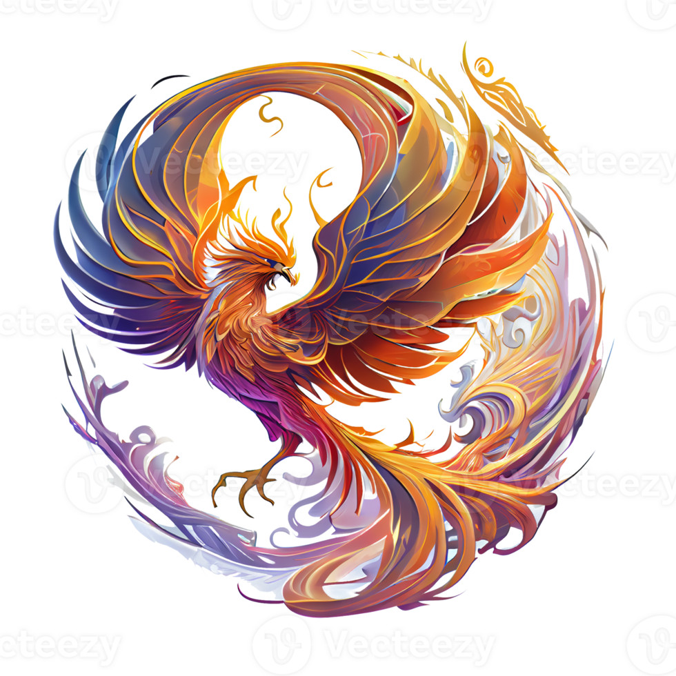 Mystical mythical character Phoenix, phoenix bird on a transparent background, phoenix logo, , png