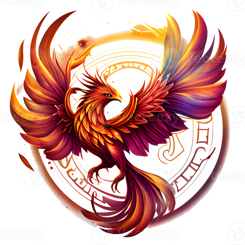 Mystical mythical character Phoenix, phoenix bird on a transparent background, phoenix logo, , png