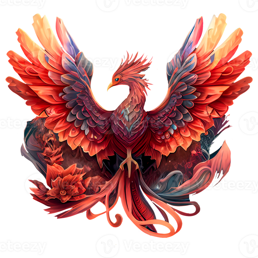 Mystical mythical character Phoenix, phoenix bird on a transparent background, phoenix logo, , png