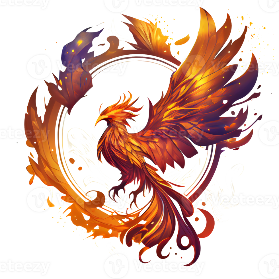 Mystical mythical character Phoenix, phoenix bird on a transparent background, phoenix logo, , png