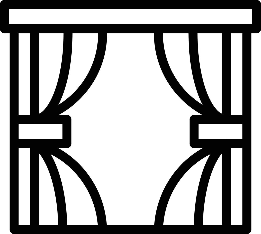 vector diseño cortinas icono estilo