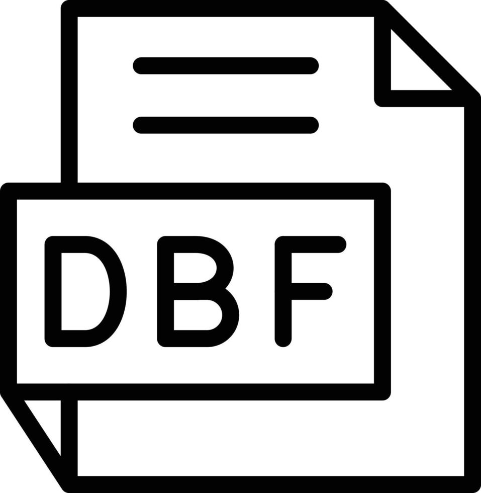 vector diseño dbf icono estilo