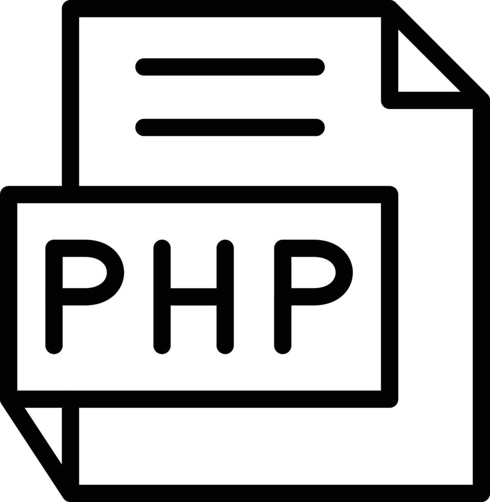 vector diseño php icono estilo